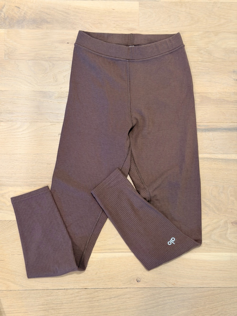 ALO Ribbed High-Waist 7/8 Blissful Legging - Hot Cocoa- NWOT